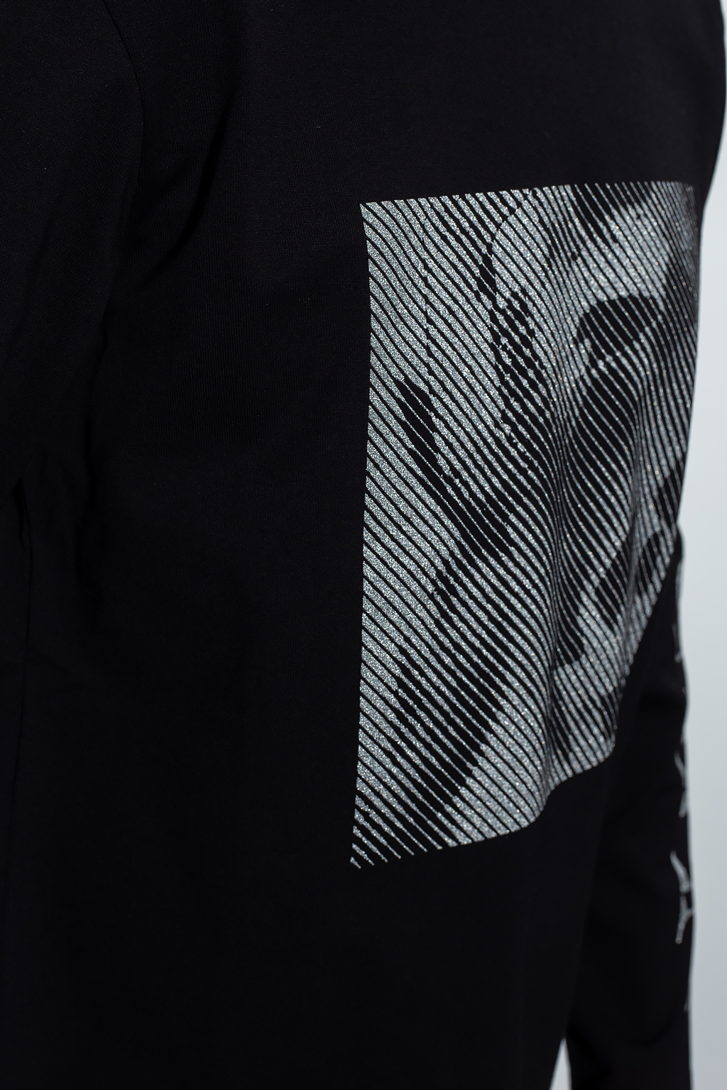 Tシャツ・カットソー alexander mcqueen SHIRT WITH KNOT SLEEVE (775580_QAAAD9000) Alexander McQueen Knot sleeves cotton shirt